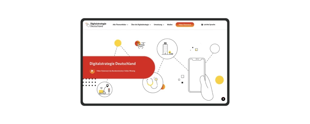 Homepage der Digitalstrategie Deutschland